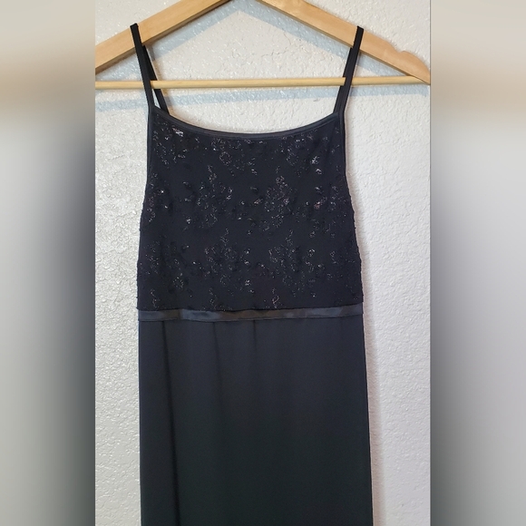 Byer Too California Elegant Black Evening Maxi Slip Dress Suze XS Vintage 90s - Picture 2 of 6